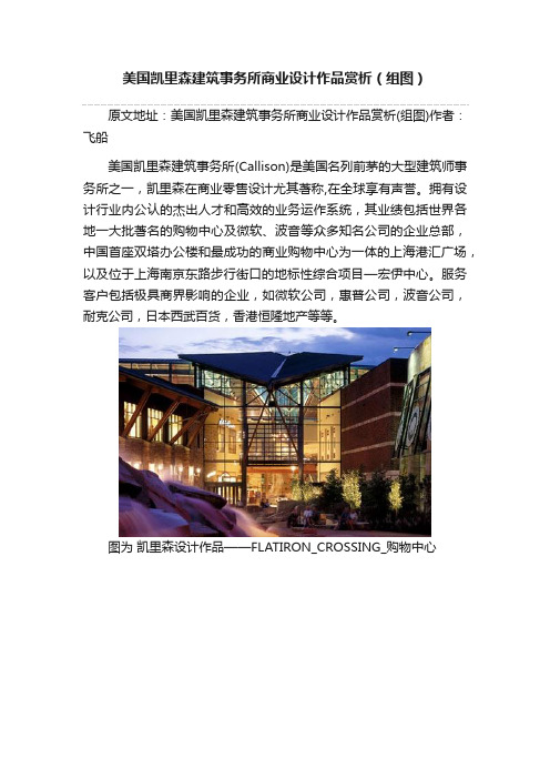 美国凯里森建筑事务所商业设计作品赏析（组图）