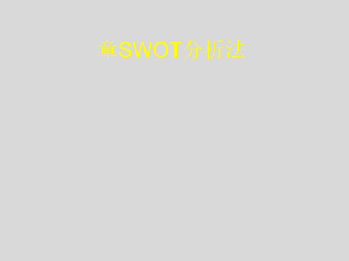 SWOT分析法讲义(PPT 36张)