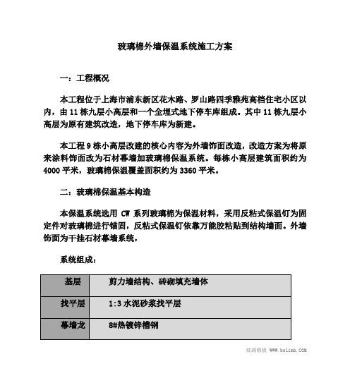 玻璃棉保温专项施工方案