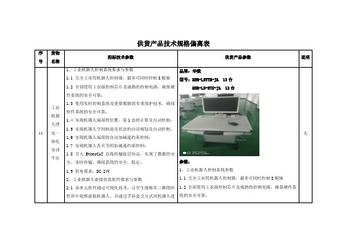 工业机器人理实一体化实训平台