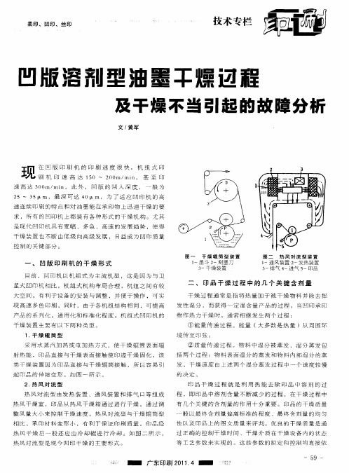 凹版溶剂型油墨干燥过程及干燥不当引起的故障分析