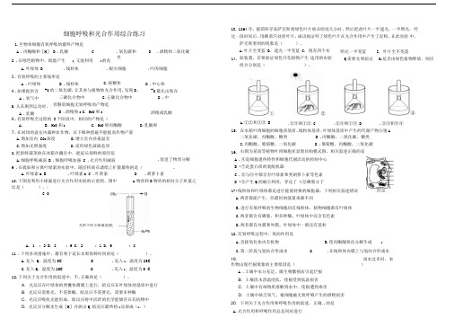 细胞呼吸与光合作用综合练习(带答案)