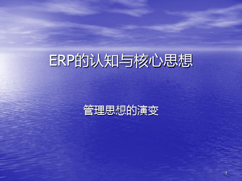 ERP的认知与核心思想PPT课件