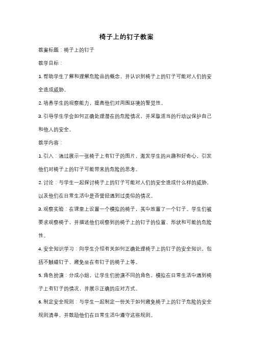 椅子上的钉子教案