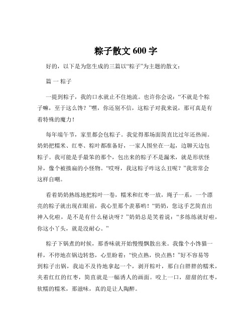 粽子散文600字