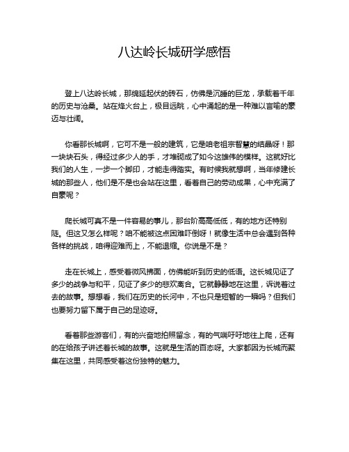 八达岭长城研学感悟