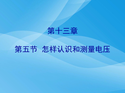 怎样认识和测量电压ppt3 粤教沪科版优质课件优质课件