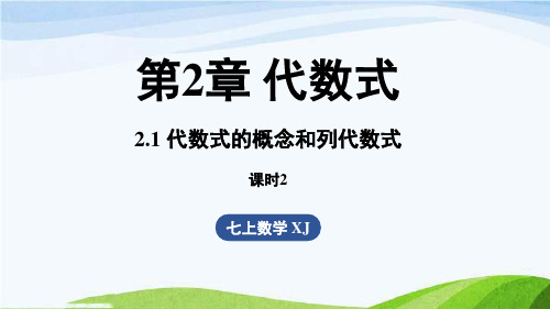 2.1代数式的概念和列代数式课时2七年级上册数学湘教版