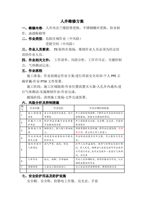 人井维修施工方案