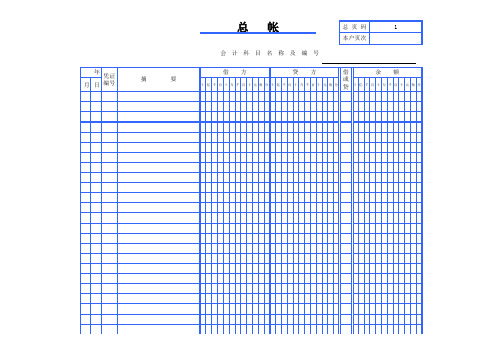 总分类账Excel表格