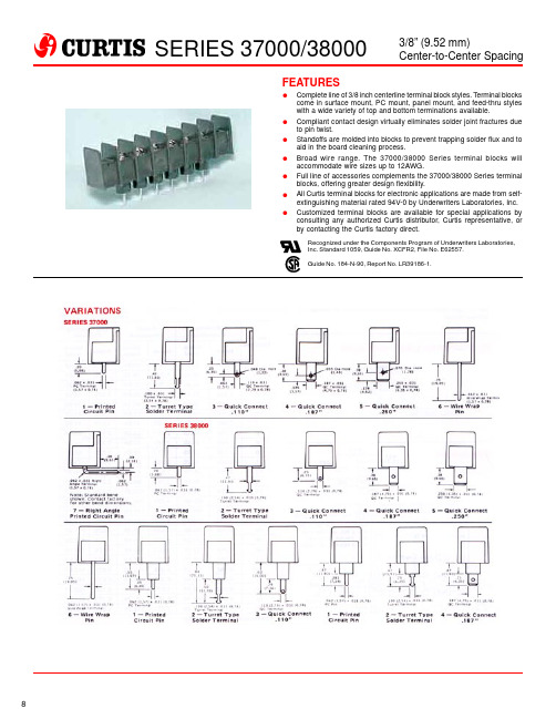 Curtis 37000 38000系列3 8英寸中线接地块说明书