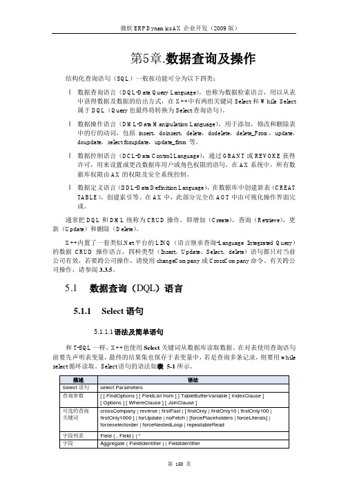 第5章.AX数据查询及操作