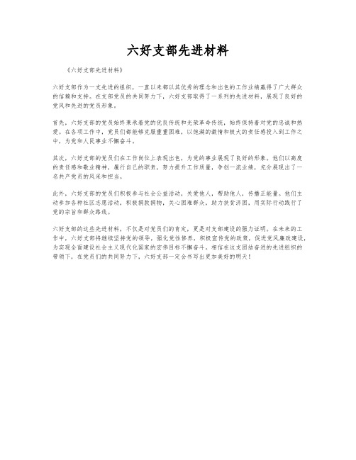 六好支部先进材料