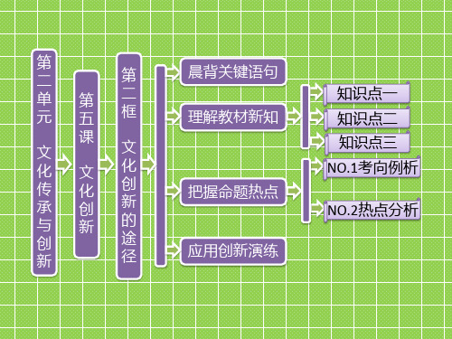 2013【精品资料】高二政治人教版必修三课件2.5第二框文化创新的途径