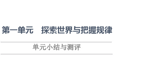 新教材部编版政治必修4课件第1单元探索世界与把握规律单元小结与测评