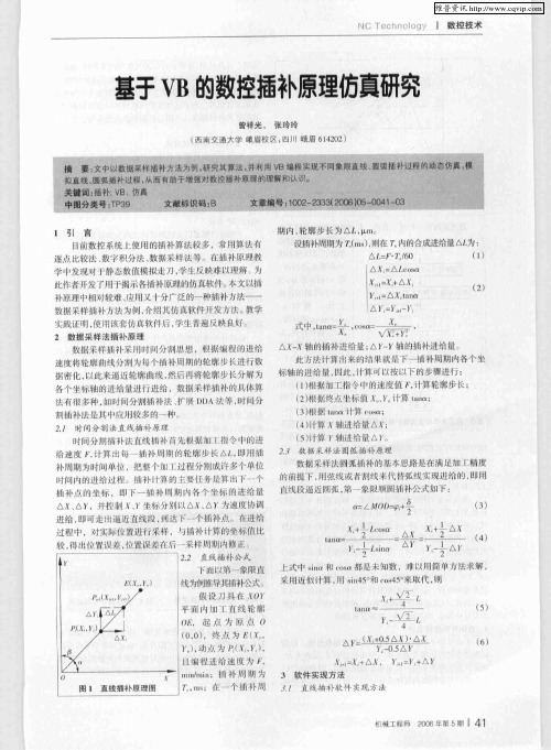 基于VB的数控插补原理仿真研究