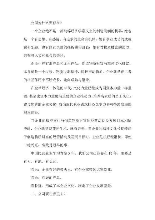 公司为什么存在