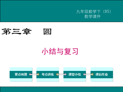 北师大版九年级数学下册第三章《圆》小结与复习课件