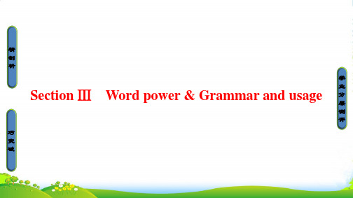 高中英语译林选修10课：Unit2SectionⅢ WordpowerGrammarandusage