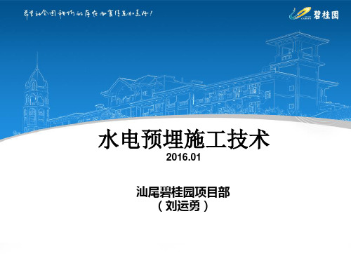 水电预埋施工技术碧桂园1精品PPT课件