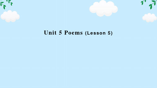 Unit+5+Poems+Using+Language课件人教版(2019)选择性必修第三册