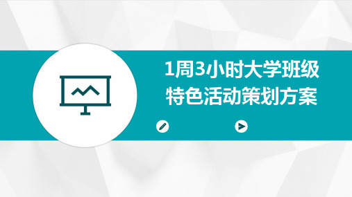 1周3小时大学班级特色活动策划方案PPT