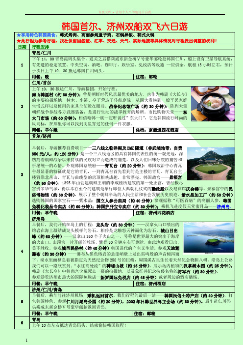 韩国双船双飞6日(青岛) (1)