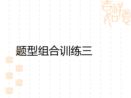 初中中考英语总复习练测课件 题型突破组合训练3