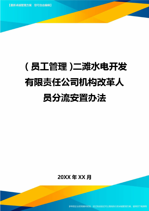 员工管理二滩水电开发有限责任公司机构改革人员分流安置办法