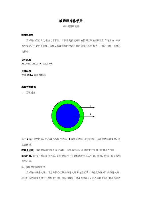 620神州AOI波峰焊操作手册