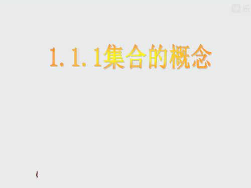 高中数学人教B版必修一课件1.1.1集合的概念