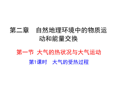 2020-2021学年高中中图版地理必修一课件：第二章 第一节 第1课时 大气的受热过程