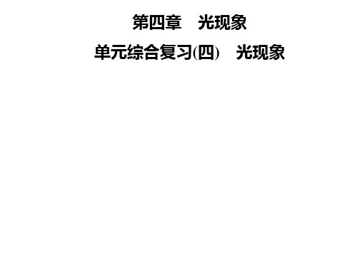 人教版八年级物理上册课件：第四章 单元综合复习(四) 光现象(共43张PPT)