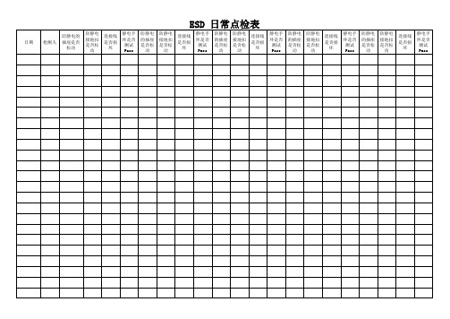 ESD日常检查表