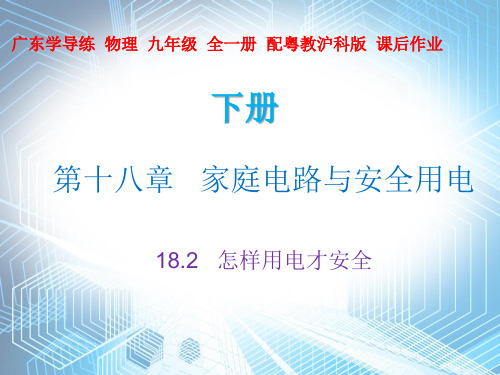 18.2  怎样用电才安全—2020秋沪粤版九年级物理下册课件(共26张PPT)