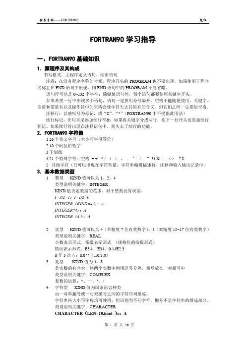 Fortran90学习指导