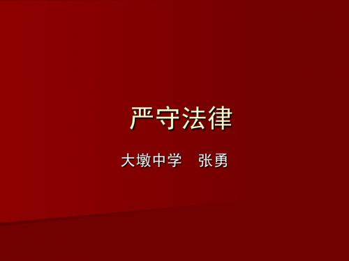 8.2 严守法律 思想品德