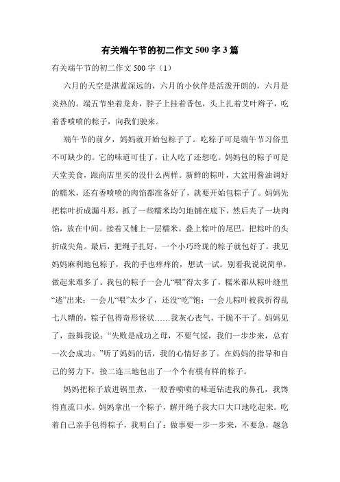 有关端午节的初二作文500字3篇.doc