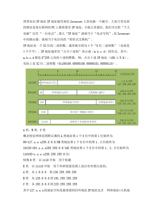 IP地址、子网掩码、网络号、主机号、网络地址、主机地址以及ip段数字-如192.168.0.124是什么意思