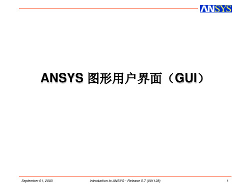 ansys用户界面介绍