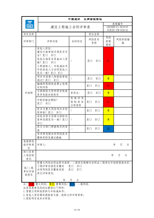 法律事务与合同管理表单