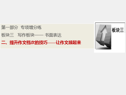 高考英语二轮复习 二 提升作文档次的技巧——让作文靓起来课件