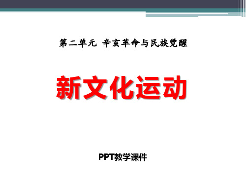 2017秋华师大版历史八年级上册第10课《新文化运动》精品课件