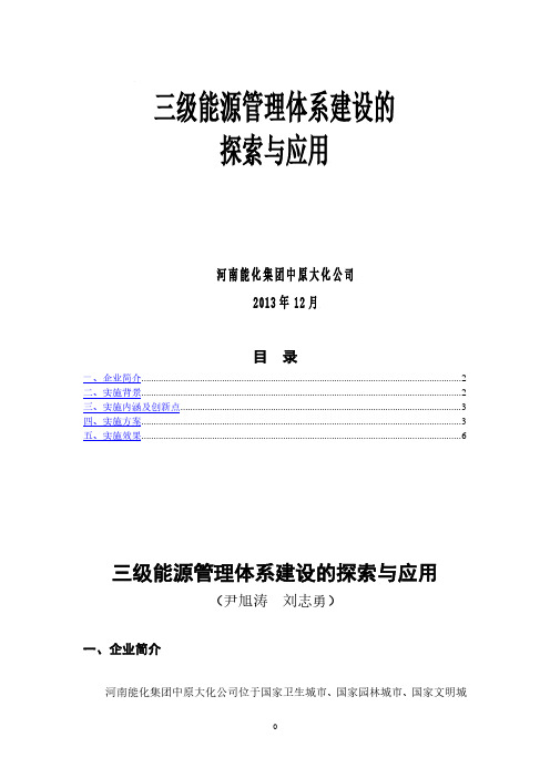 三级能源管理体系建设的探索与应用(报告)(2020年整理).pdf