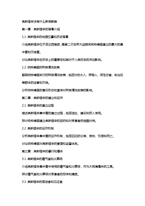 奥斯维辛没有什么新闻教案