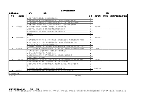 360度绩效考核表