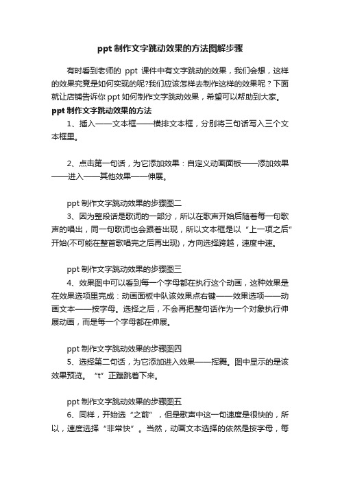 ppt制作文字跳动效果的方法图解步骤