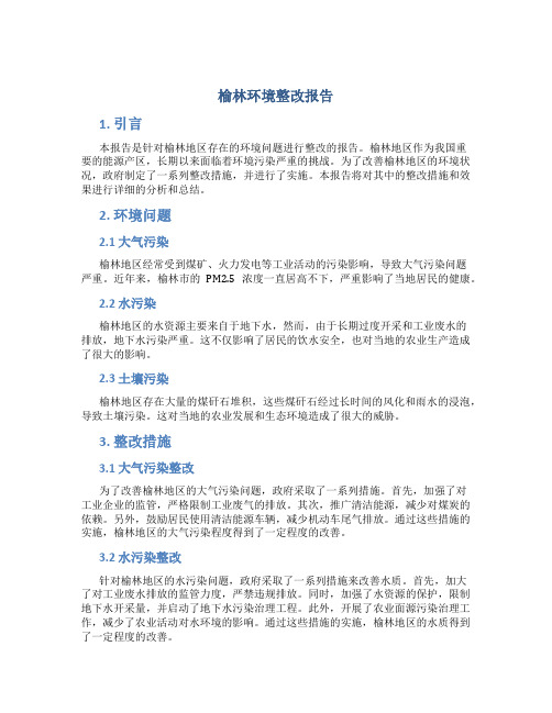 榆林环境整改报告