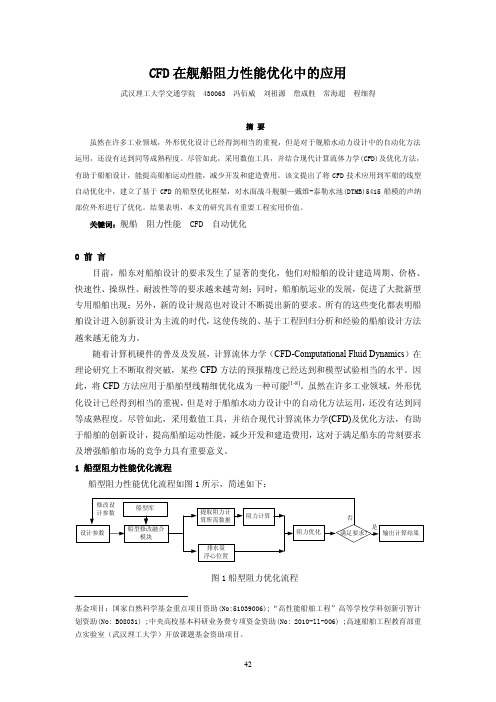 CFD在舰船阻力性能优化中的应用