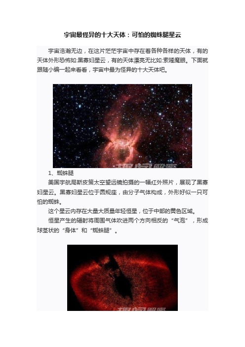 宇宙最怪异的十大天体：可怕的蜘蛛腿星云